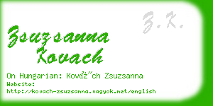 zsuzsanna kovach business card